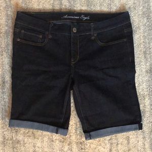 American Eagle Darkwash Jean Shorts